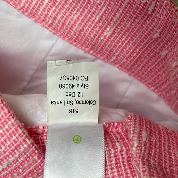 Lilly Pulitzer Sloane Shorts Sparkle Pink Swirly Boucle Tweed Size 00 Like New - Picture 12 of 15